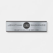 Ihr Logo hier Silver Door Signature for Office Türschild (Vorderseite )