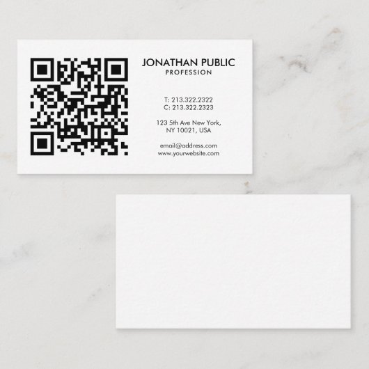 Ihr Logo hier Strichcode QR-Muster-Profil Visitenkarte (Vorne/Hinten)