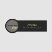 IHR LOGO HIER UNTERNEHMEN BRANDED Business UNIFORM Namensschild (Vorderseite)