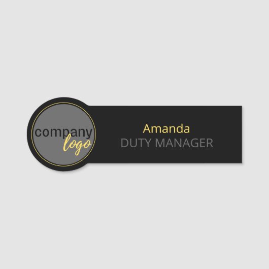 IHR LOGO HIER UNTERNEHMEN BRANDED Business UNIFORM Namensschild (Vorderseite)