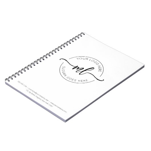 Ihr Logo hier Unternehmenspräsentationen Whitepape Notizblock (Linke Seite)