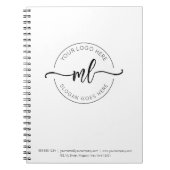 Ihr Logo hier Unternehmenspräsentationen Whitepape Notizblock (Vorderseite)