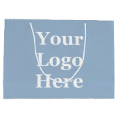 Ihr Logo hier Vorlage Baby Blue Large Geschenktasc Große Geschenktüte (Rückseite)