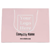 Ihr Logo hier Vorlage für hellrosa Große Geschenktüte (Vorderseite)