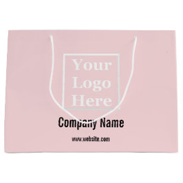 Ihr Logo hier Vorlage für hellrosa Große Geschenktüte