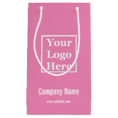 Ihr Logo hier Vorlage in Rosa Kleine Geschenktüte (Vorderseite)