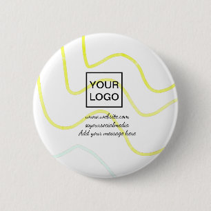 Ihr Logo hier weiß einfache minimale gelbe Linien  Button