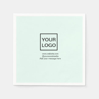 Ihr Logo hier weiß einfache minimale gelbe Linien Serviette
