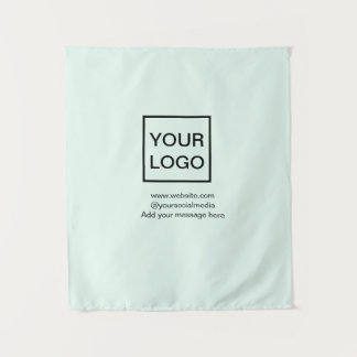 Ihr Logo hier weiß einfache minimale gelbe Linien Wandteppich