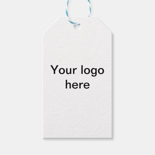 Ihr Logo hier weiß, ganz einfach Geschenkanhänger (Vorderseite)
