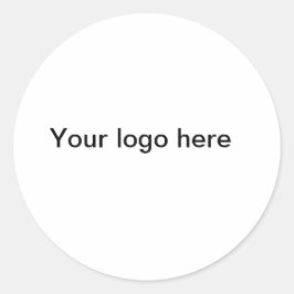 Ihr Logo hier weiß, ganz einfach Runder Aufkleber
