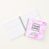 Ihr Logo hier weiß schlicht PINK MARKE No Notizblock (Innenseite)