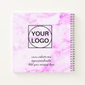 Ihr Logo hier weiß schlicht PINK MARKE No Notizblock (Rückseite)