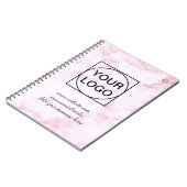 Ihr Logo hier weiß schlicht PINK MARKE No Notizblock (Linke Seite)