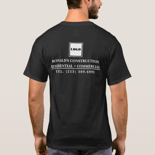 Ihr Logo hier Werbeaktion einheitlich T-Shirt (Rückseite)