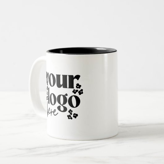 Ihr Logo hier Werbeaktion für Unternehmen Zweifarbige Tasse (Vorderseite Links)