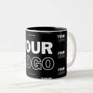 Ihr Logo & Hintergrund Wiederholendes Logo Schwa Zweifarbige Tasse