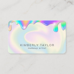Ihr Logo holografische moderne Make-up Girl hinzuf Visitenkarte