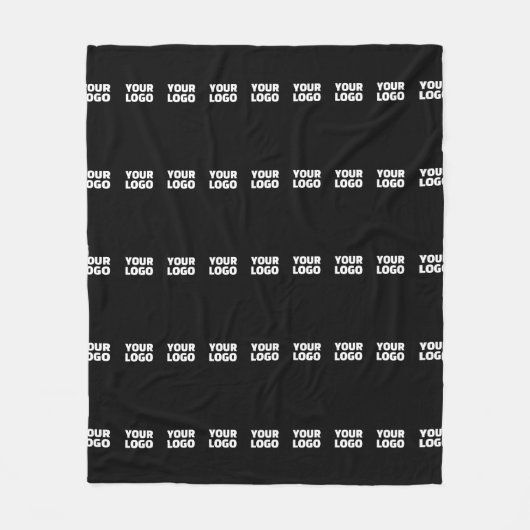 Ihr Logo | Horizontal gezogenes Streifenmuster Fleecedecke (Vorderseite)