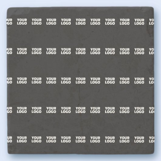 Ihr Logo | Horizontal gezogenes Streifenmuster Steinuntersetzer