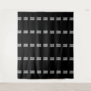 Ihr Logo Horizontal gezogenes Streifenmuster Wandteppich