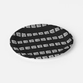 Ihr Logo, Ihr Design oder Ihr Foto werden mit eine Pappteller (Schrägansicht)