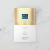 Ihr Logo, Ihr Firmenname, glühende Goldsequenzen a Dankeskarte (Innenseite)