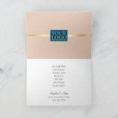 Ihr Logo, Ihr Firmenname, Ihr goldfarbener Streife Dankeskarte (Innenseite)