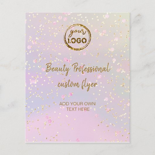 Ihr Logo Imitat Glitzer Flyer (Vorne)