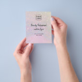 Ihr Logo Imitate Glitzer auf Imitat holografischen Flyer (Gruppe)