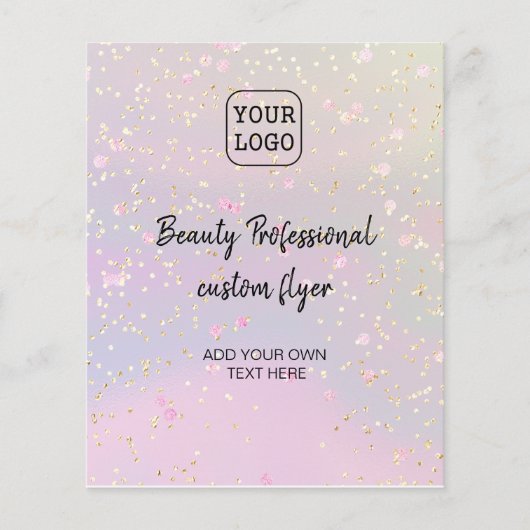 Ihr Logo Imitate Glitzer auf Imitat holografischen Flyer (Vorne)