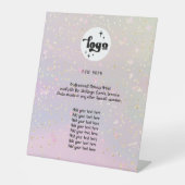 Ihr Logo Imitate Glitzer Flyer Sockelschild (Vorderseite)