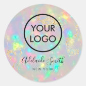 Ihr Logo Imitate irisierende Opel Runder Aufkleber (Vorderseite)