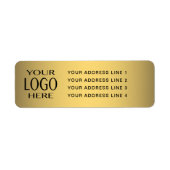 IHR LOGO | Imitats Gold Rücksendeadresse (Vorne)