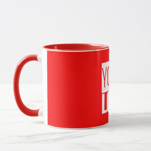 Ihr Logo in leuchtend rot Tasse (Links)