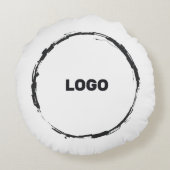 Ihr Logo in Rundes Kissen (Rückseite)