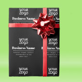 Ihr Logo ist Retro-Modern Schwarzweiß Geschenkpapier