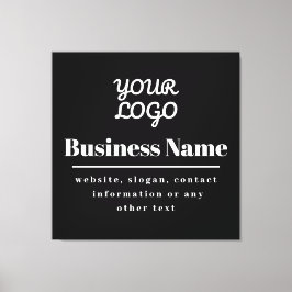 Ihr Logo ist Retro-Modern Schwarzweiß Leinwanddruck