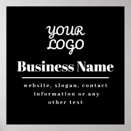 Ihr Logo ist Retro-Modern Schwarzweiß Poster