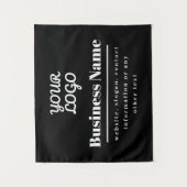 Ihr Logo ist Retro-Modern Schwarzweiß Wandteppich (Vorderseite)