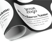 Ihr Logo ist Retro-modern, weiß und schwarz Geschenkpapier (Rolleneckpunkt)