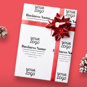 Ihr Logo ist Retro-modern, weiß und schwarz Geschenkpapier