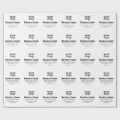 Ihr Logo ist Retro-modern, weiß und schwarz Geschenkpapier (Flach)