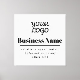 Ihr Logo ist Retro-modern, weiß und schwarz Leinwanddruck