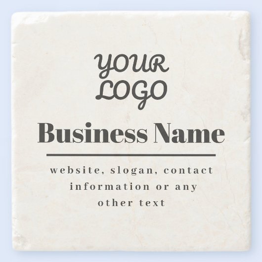 Ihr Logo ist Retro-modern, weiß und schwarz Steinuntersetzer