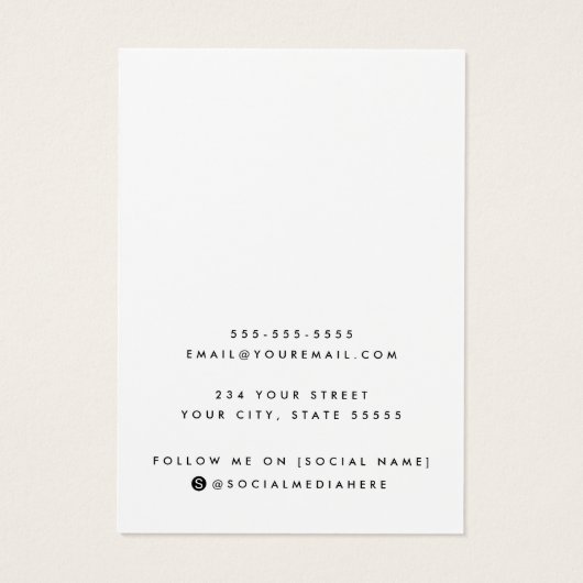 Ihr Logo, jede farbige Kette Ohrring-Display-Karte (Rückseite)