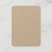 Ihr Logo Kraft Blumenleaf Boho Ofenanzeige Visitenkarte (Rückseite)