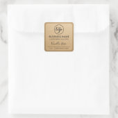 Ihr Logo Kraft Paper Soy Candle Labels Quadratischer Aufkleber (Tasche)