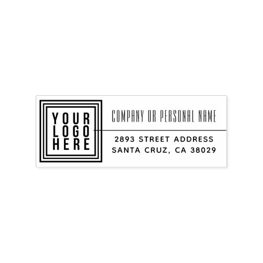 Ihr Logo | Kundenspezifische Rücksendeadresse Gummistempel (Prägung)