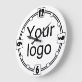 Ihr Logo, Logo, einfach, minimalistisch, Büro Große Wanduhr (Winkel)